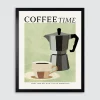 Obraz w czarnej ramie COFFE TIME 40x50 cm