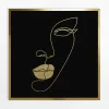Obraz w złotej ramie GOLD FACE 50x50 cm