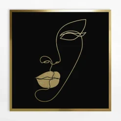 Obraz w złotej ramie GOLD FACE 50x50 cm