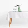 Obrus żakardowy w listki biały ACACIA 140x240 cm