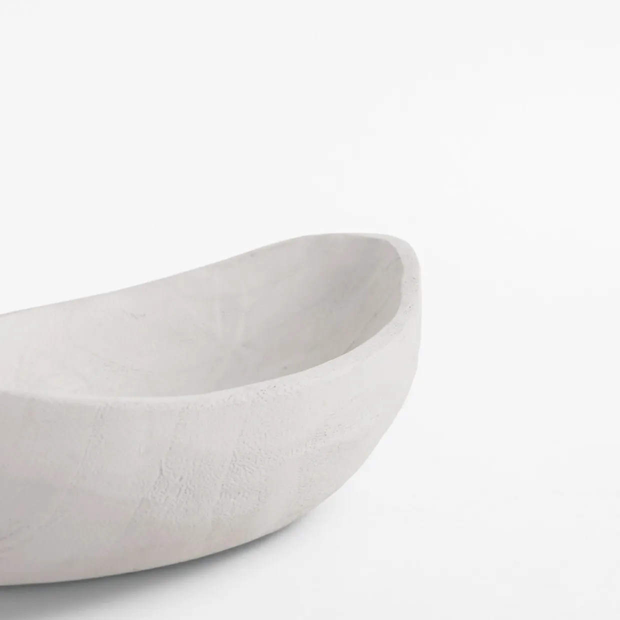 Patera dekoracyjna drewniana biała 34 cm