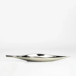 Patera dekoracyjna srebrna 37x11 cm