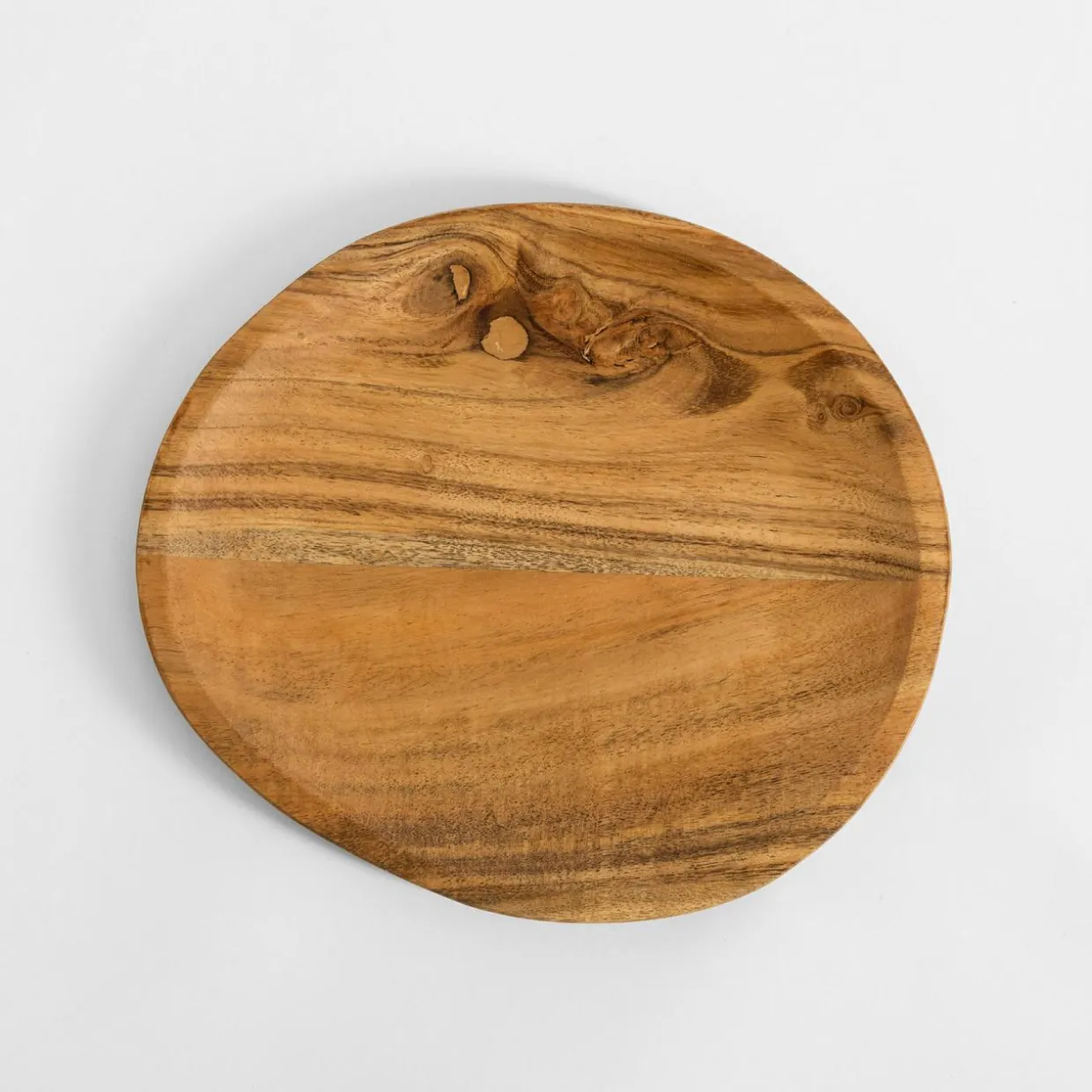 Patera dekoracyjna z drewna akacjowego 27x24 cm