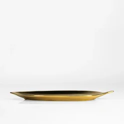Patera dekoracyjna złota 38x16 cm