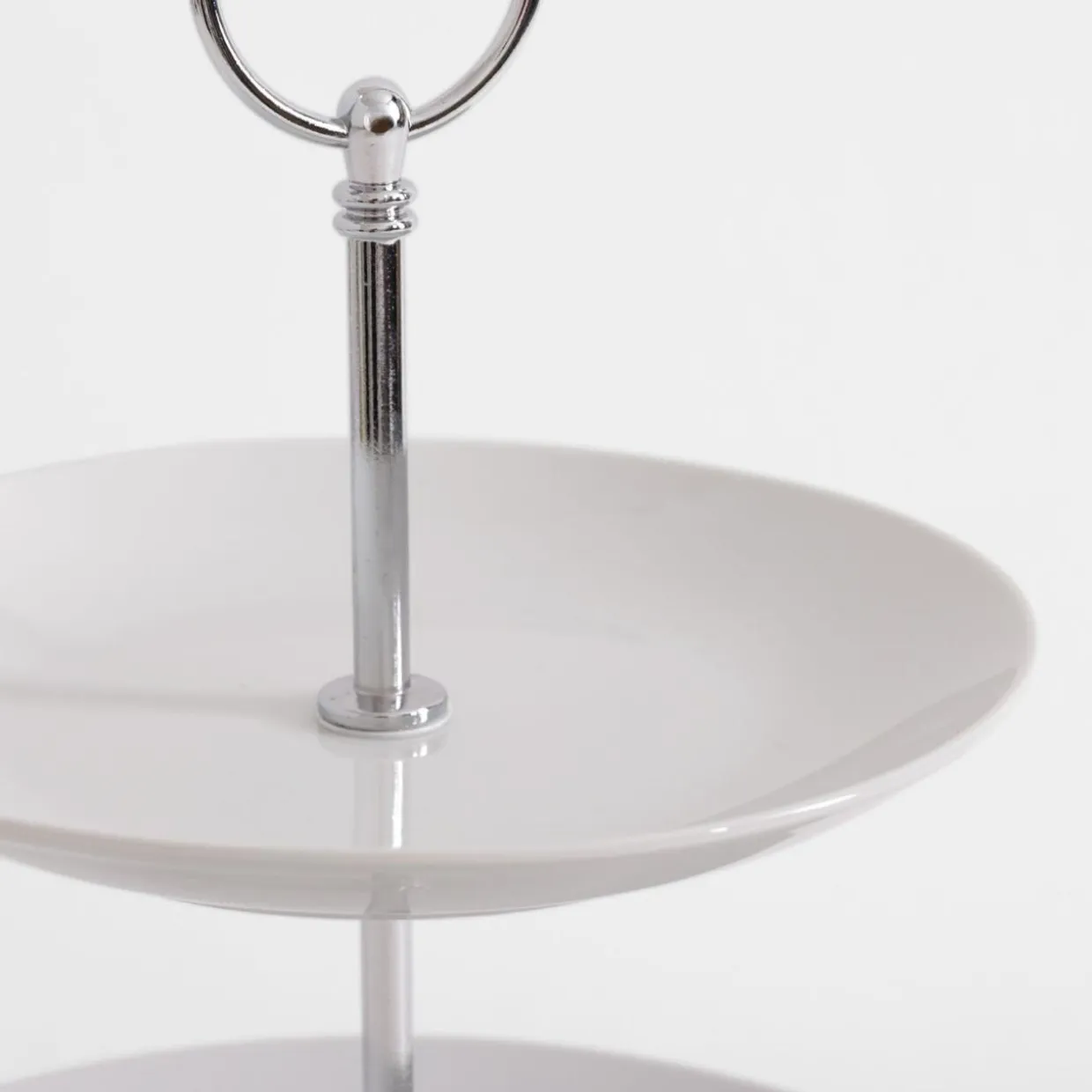 Patera 3-poziomowa porcelanowa biała 35 cm
