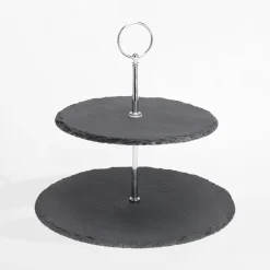 Patera 2-poziomowa łupkowa, 25 cm