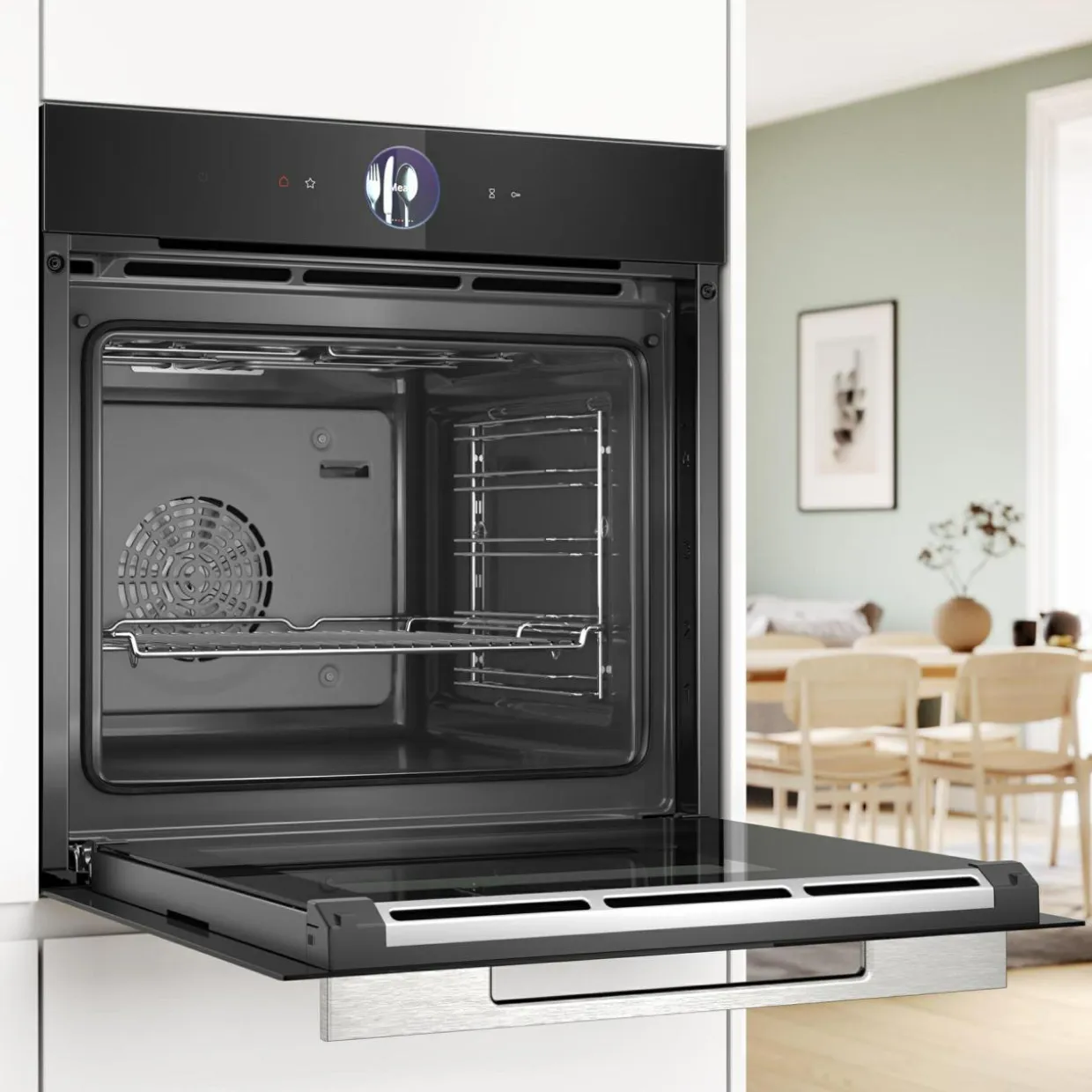 Piekarnik do zabudowy BOSCH seria 8 inox/czarny HBG7363B1