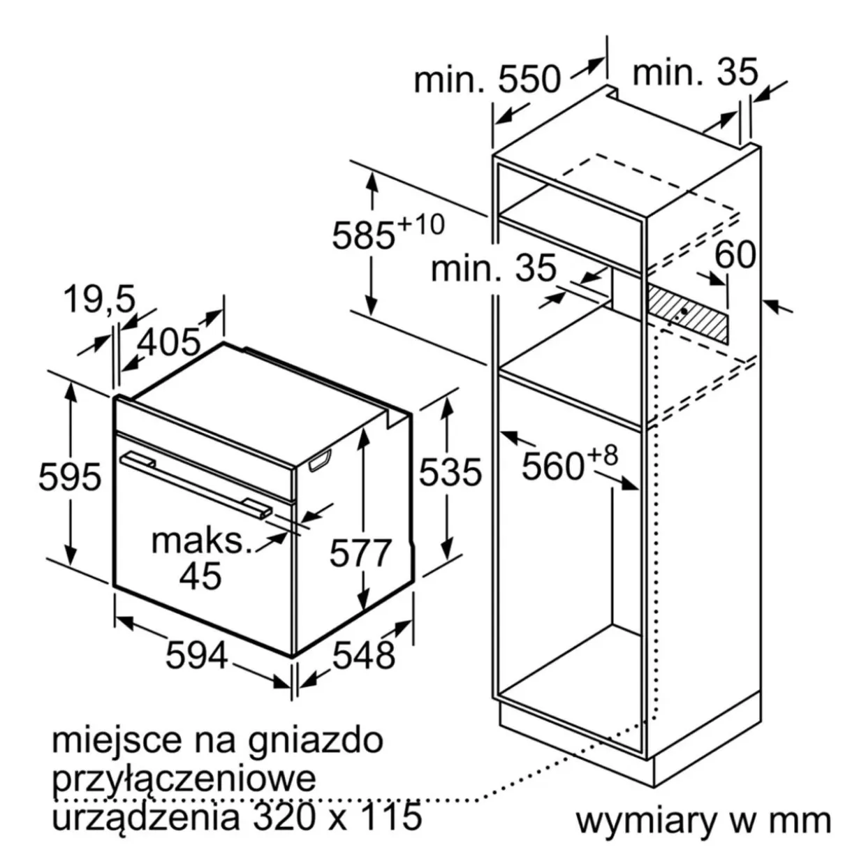 Piekarnik do zabudowy BOSCH seria 8 inox/czarny HBG7363B1