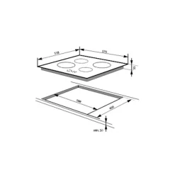 Piekarnik i płyta indukcyjna - zestaw do zabudowy ESPI396540B SET 2 PATIO AMICA