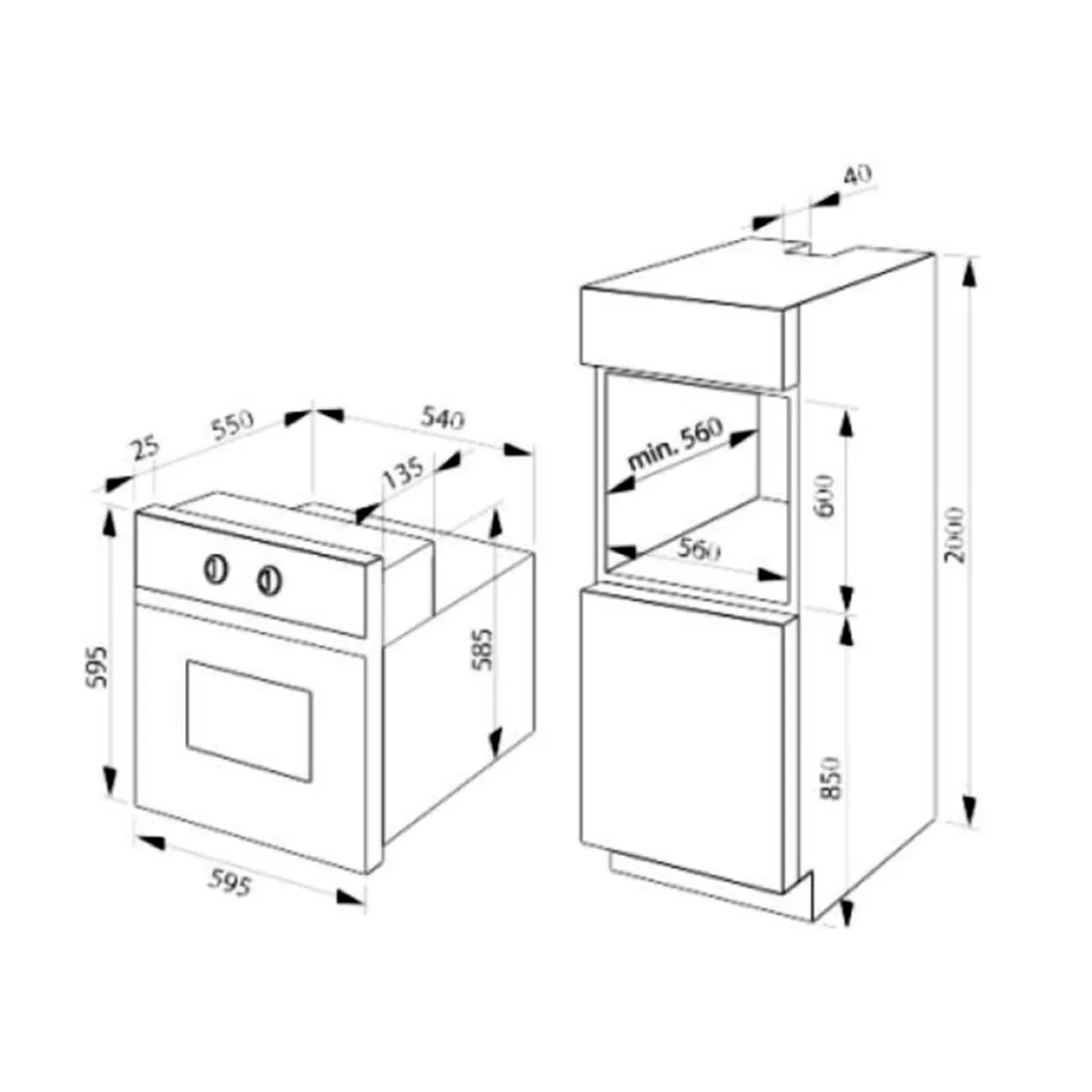 Piekarnik i płyta indukcyjna - zestaw do zabudowy ESPI396540B SET 2 PATIO AMICA