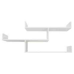 Półka potrójna biała TRIO 80 cm