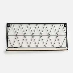 Półka wisząca czarna 48x13 cm