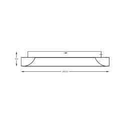 Plafon czarny LED CAMERON 60 cm