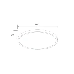 Plafon LED CCT CAMI czarny 60 cm