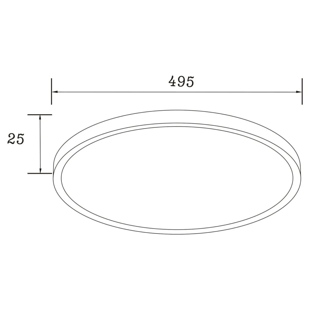 Plafon LED CCT CAMI jasne drewno 50 cm
