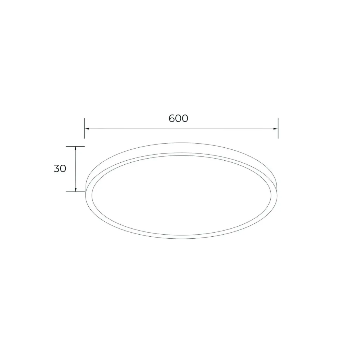 Plafon LED CCT CAMI jasne drewno 60 cm