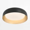 Plafon LED czarno-złoty OSKO z pilotem fi 40 cm