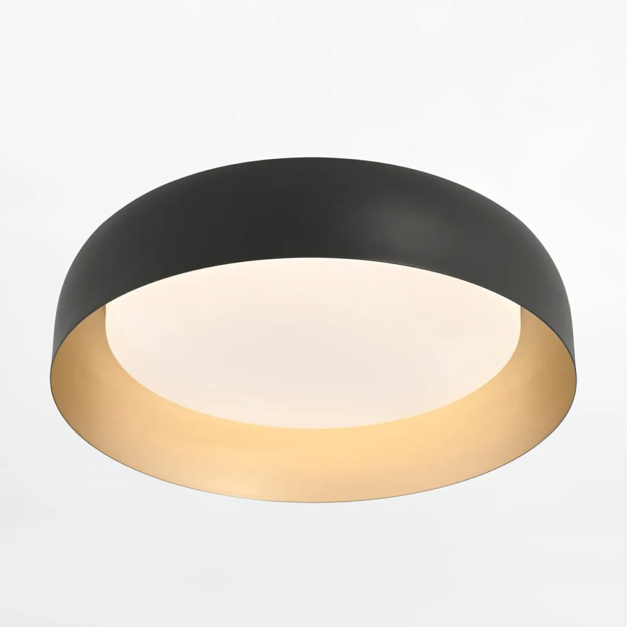 Plafon LED czarno-złoty OSKO z pilotem fi 40 cm