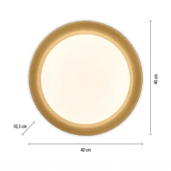 Plafon LED czarno-złoty OSKO z pilotem fi 40 cm