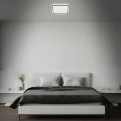 Plafon LED glamour biało-czarny LINO 27 cm