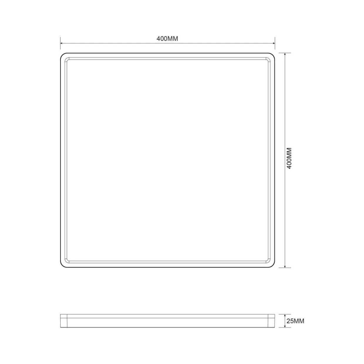 Plafon LED kwadratowy CCT 50W czarny COLIS
