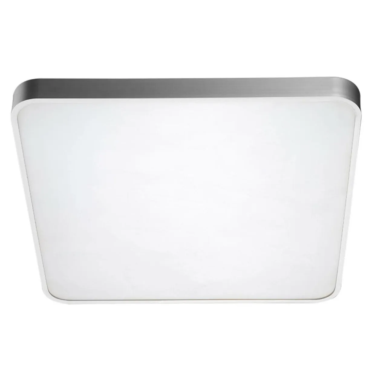 Plafon LED kwadratowy srebrny SIERRA 40 cm