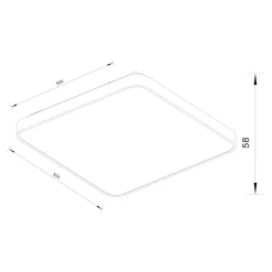 Plafon LED kwadratowy złoty SIERRA 50 cm