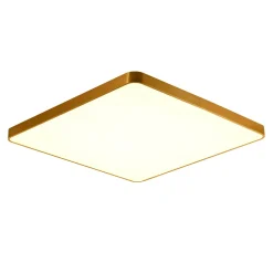 Plafon LED kwadratowy złoty SIERRA 80 cm