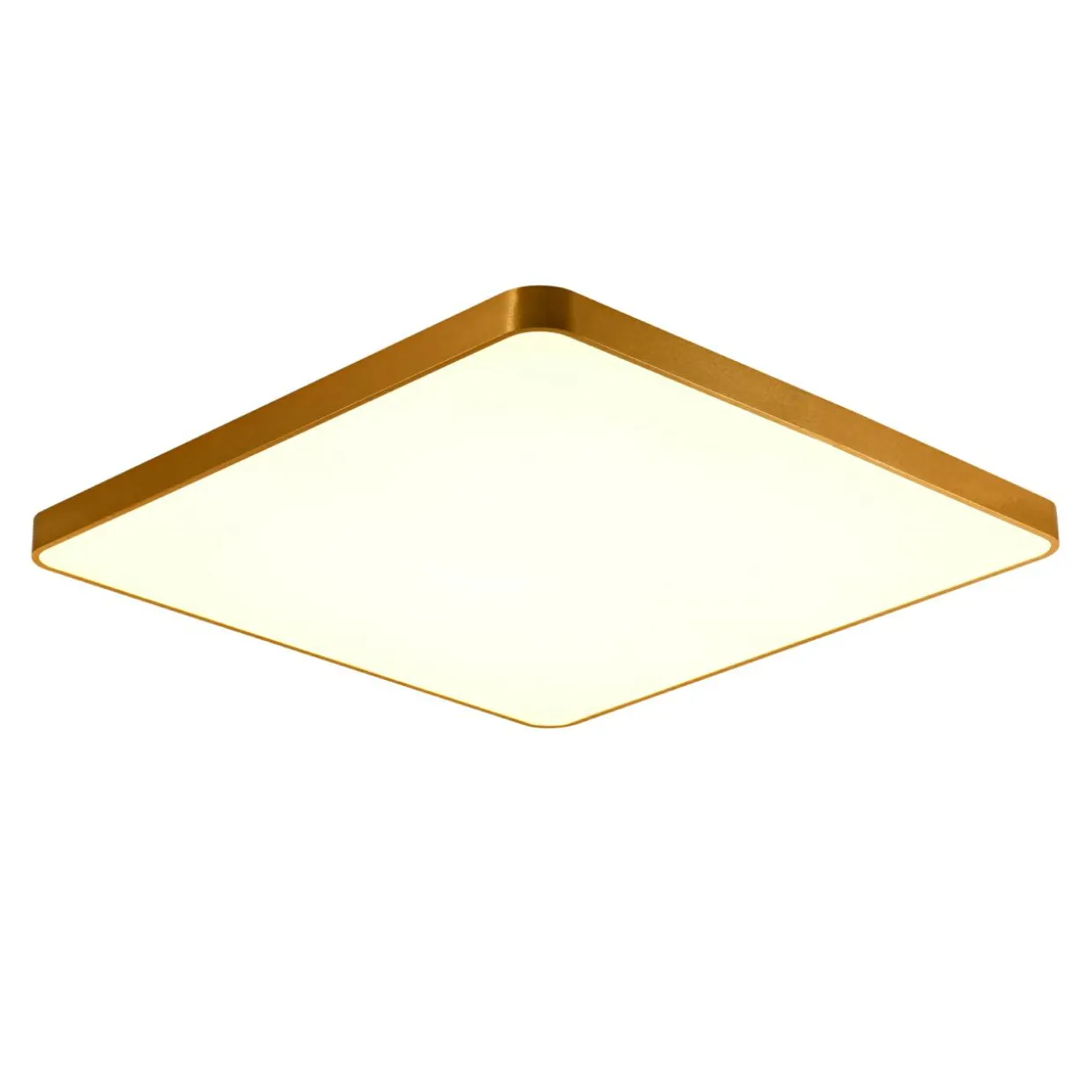 Plafon LED kwadratowy złoty SIERRA 80 cm