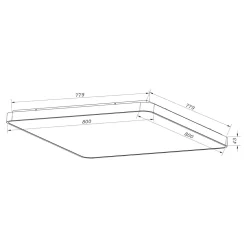 Plafon LED kwadratowy złoty SIERRA 80 cm