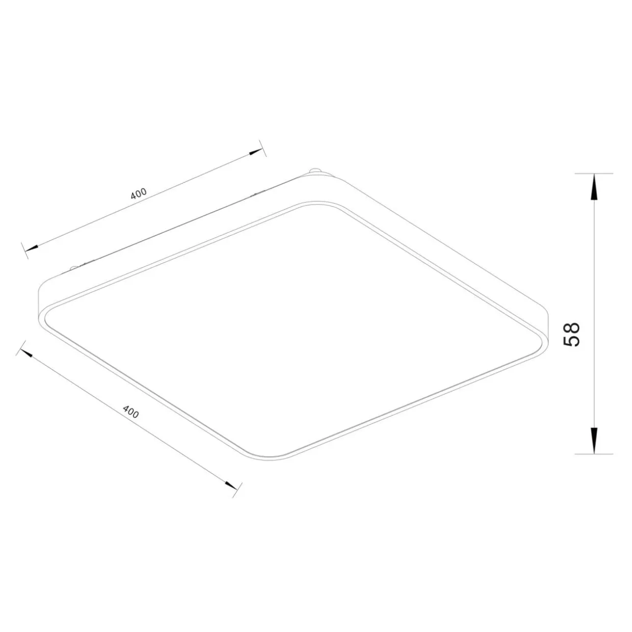 Plafon LED kwadratowy złoty SIERRA 40 cm