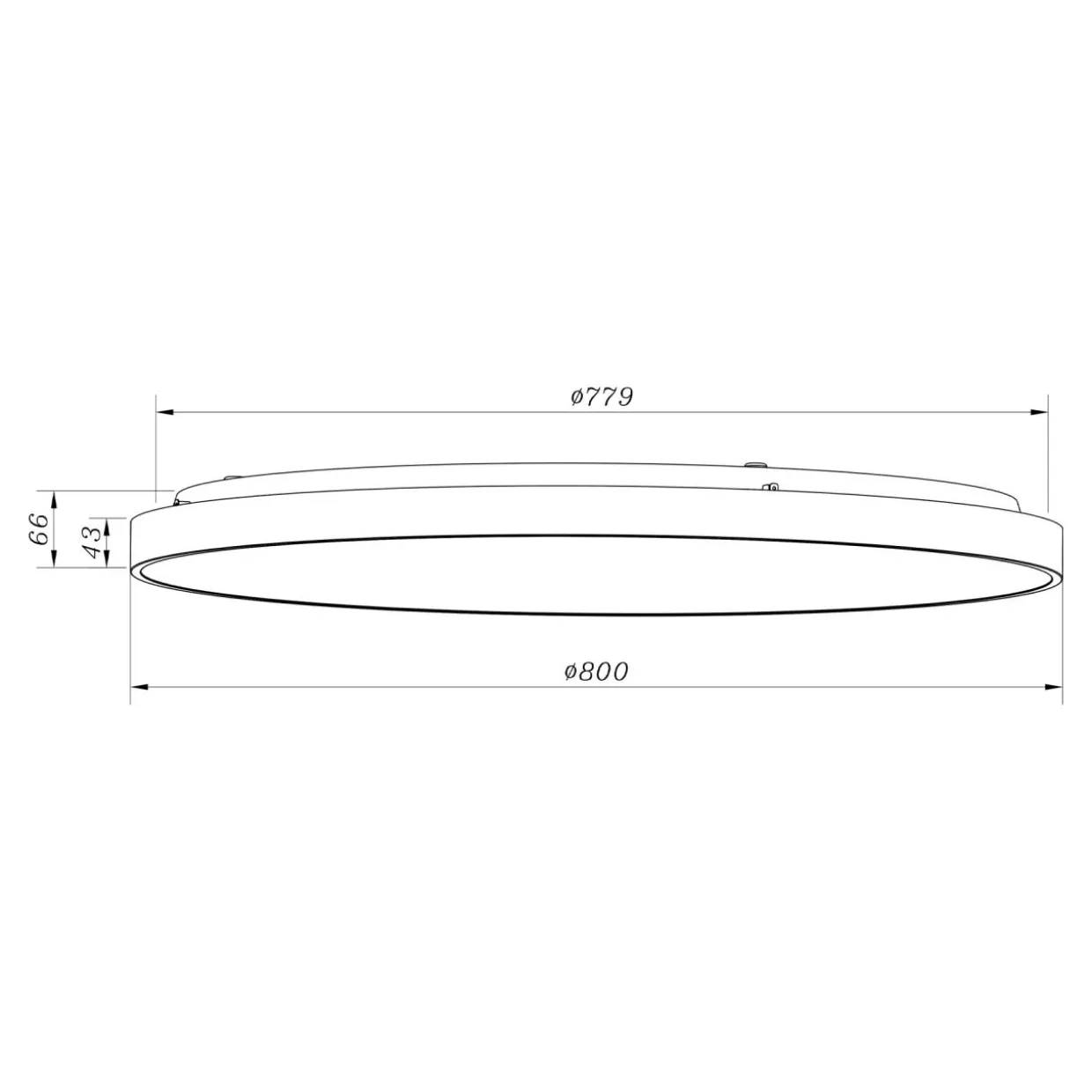 Plafon LED okrągły srebrny SIERRA 80 cm