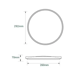 Plafon LED okrągły 18W jasne drewno ORO-OLMO 29,2 cm