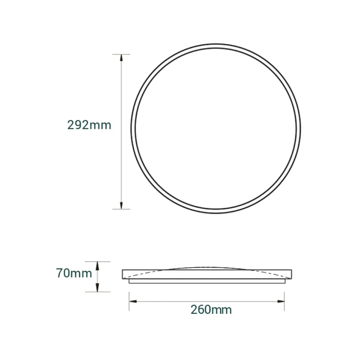 Plafon LED okrągły 18W jasne drewno ORO-OLMO 29,2 cm
