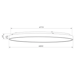 Plafon LED okrągły złoty SIERRA 80 cm