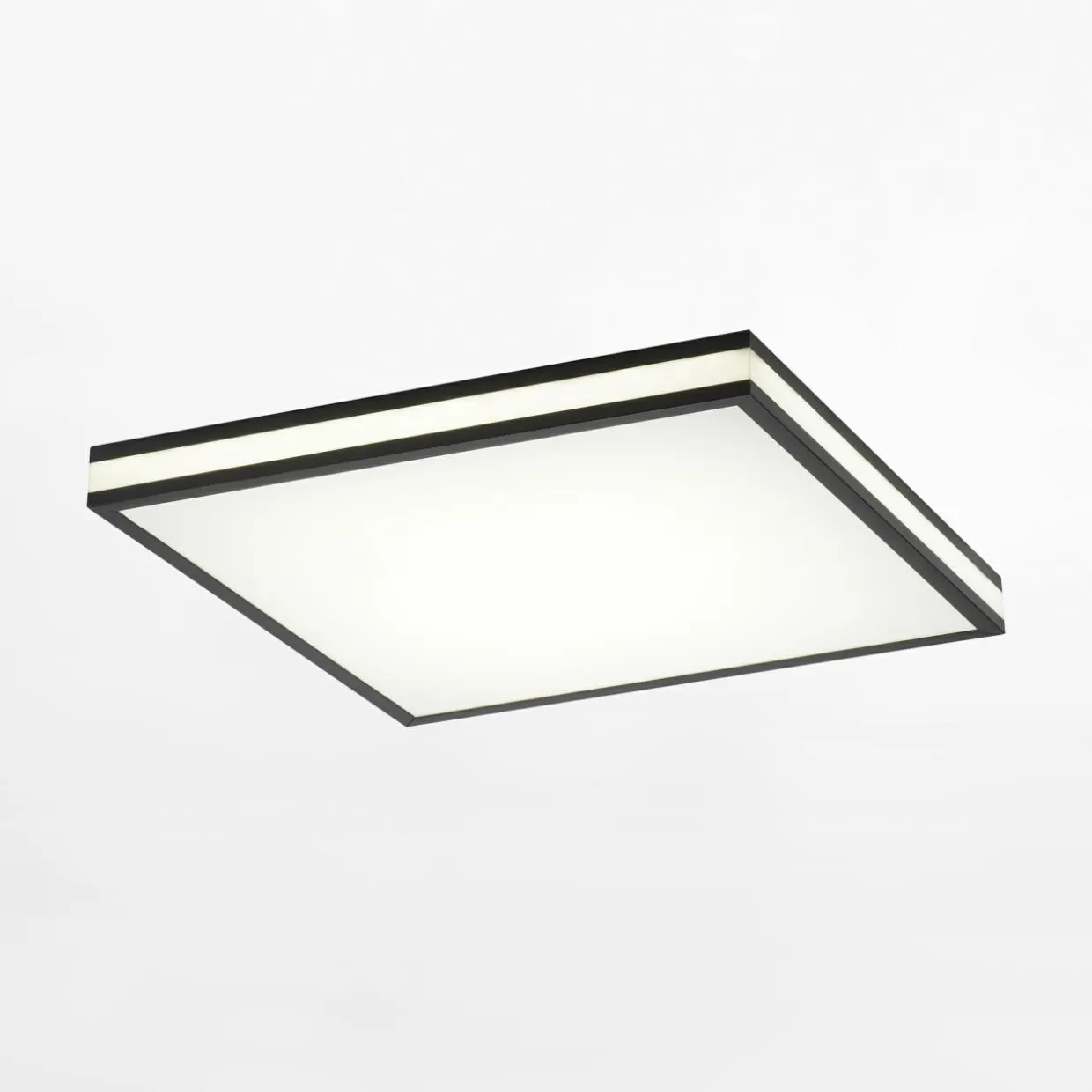 Plafon LED RGB czarny MARIO z pilotem 46,5x46,5 cm