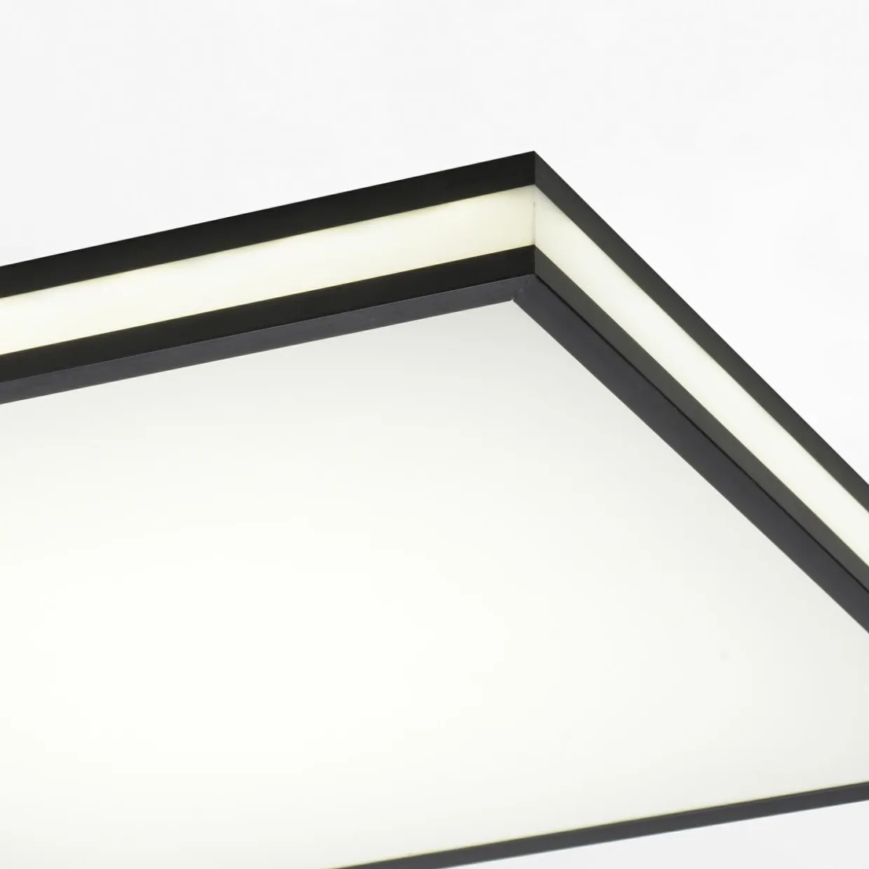 Plafon LED RGB czarny MARIO z pilotem 46,5x46,5 cm