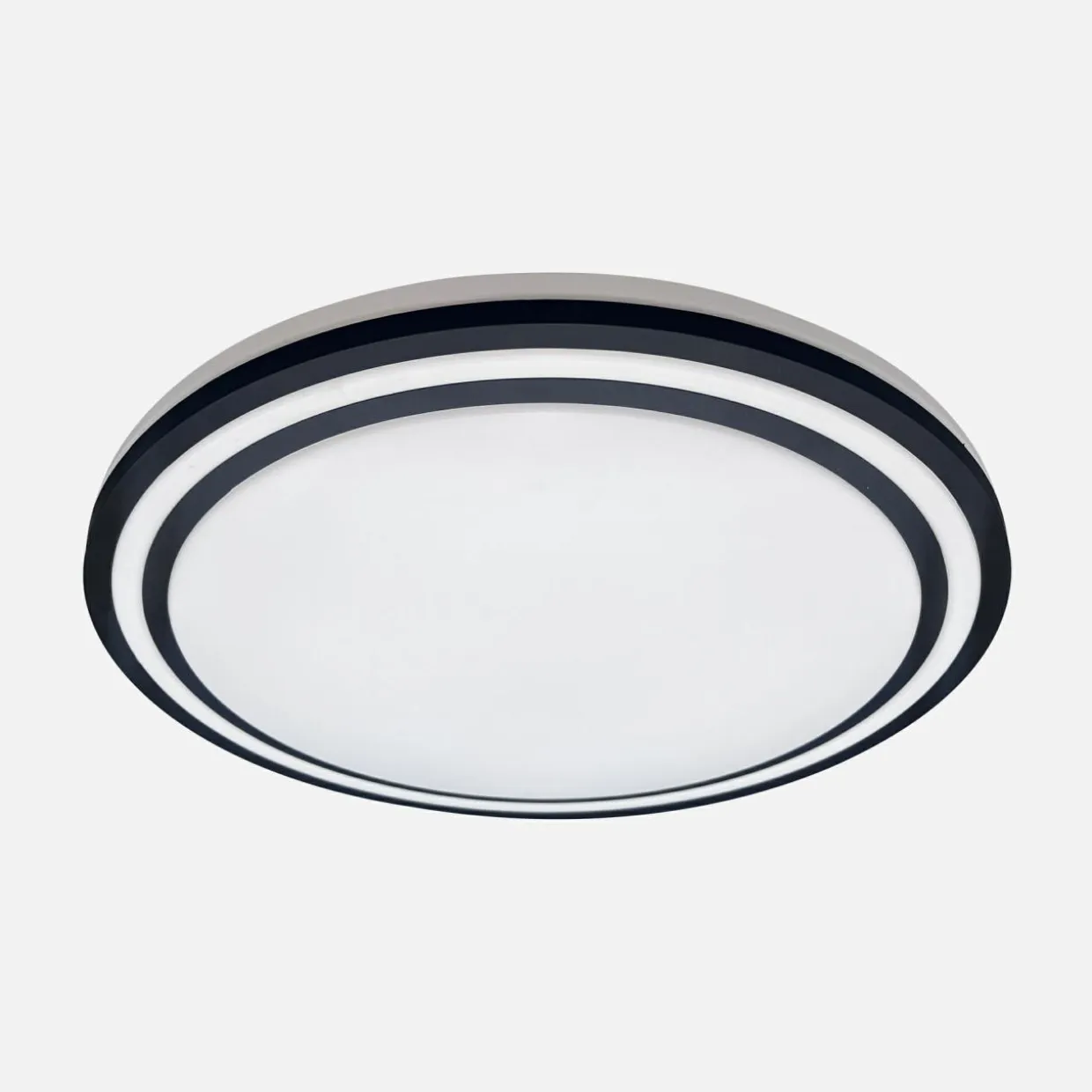 Plafon LED RGB czarny RATI z pilotem 49,3 cm