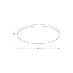 Plafon LED VERI złoty 47 cm