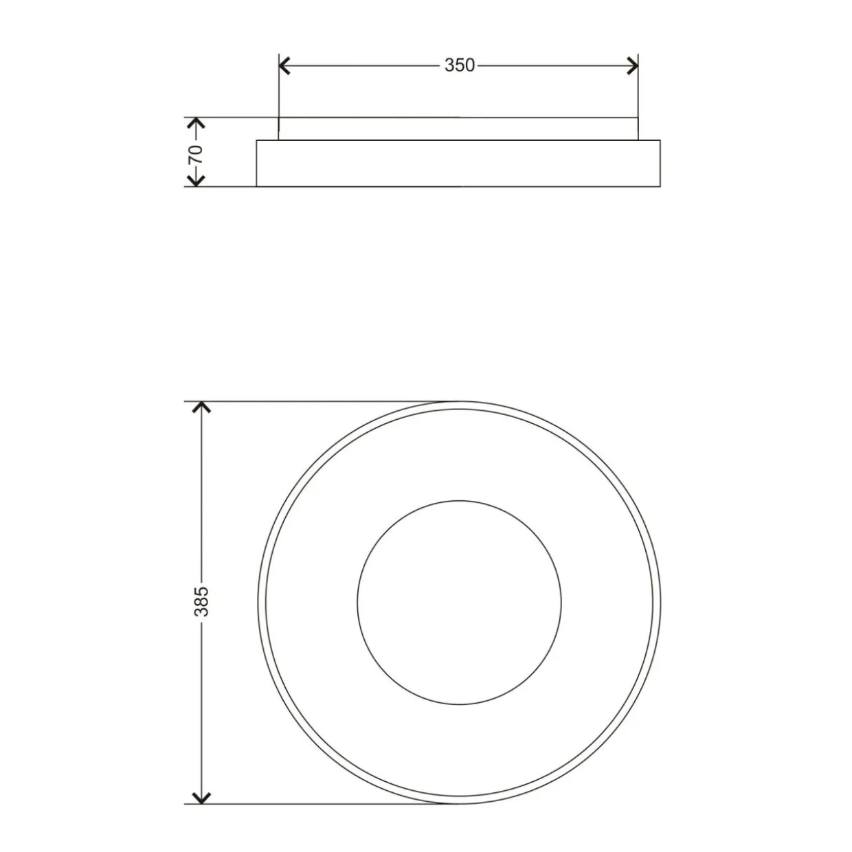 Plafon LED 24W czarny ESPINO z pilotem 38,5 cm