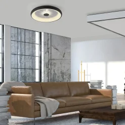 Plafon LED 29W czarny VERTIGO z pilotem fi 46,5 cm