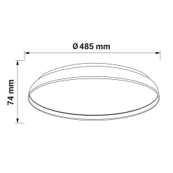 Plafon LED 60W złoty ORO NUBE