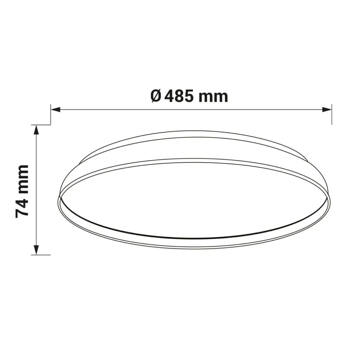 Plafon LED 60W złoty ORO NUBE