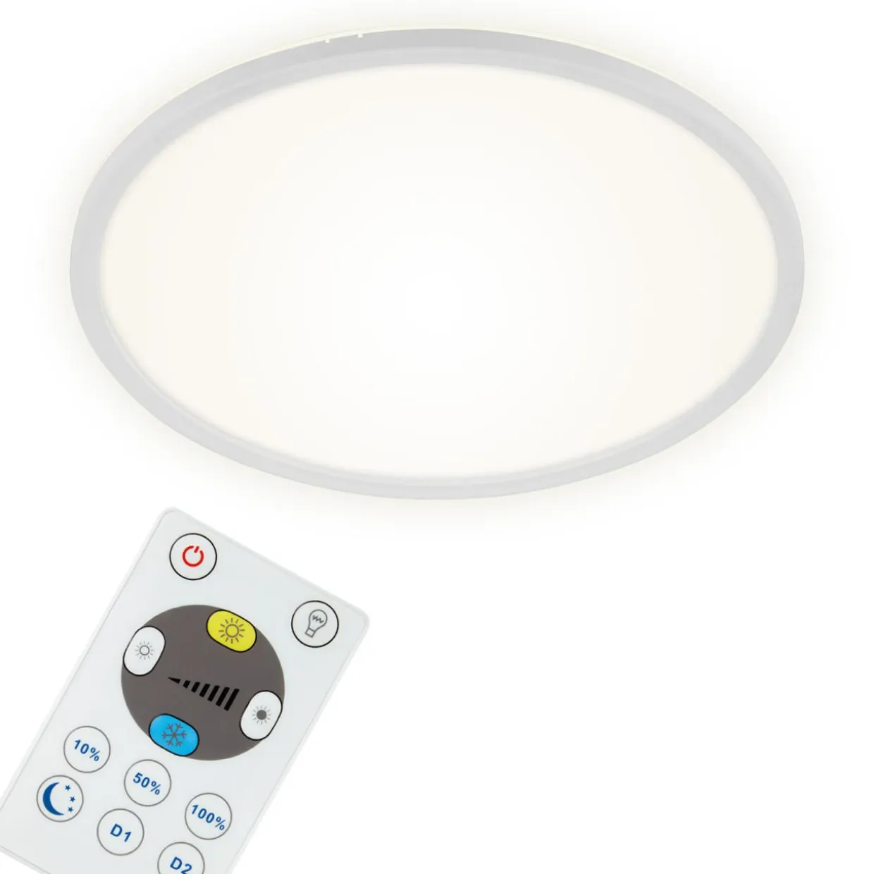 Plafon LED z pilotem biały SLIM 42 cm