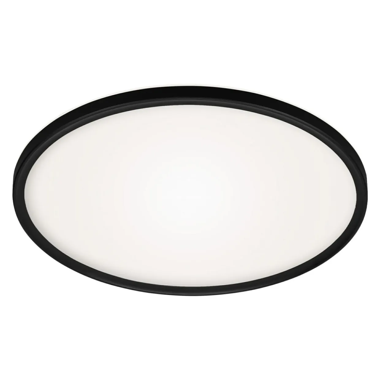 Plafon LED z pilotem czarny SLIM 42 cm