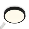 Plafon LED z pilotem czarny RUNA 38 cm