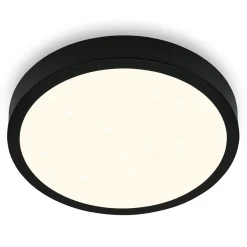 Plafon LED z pilotem czarny RUNA 38 cm
