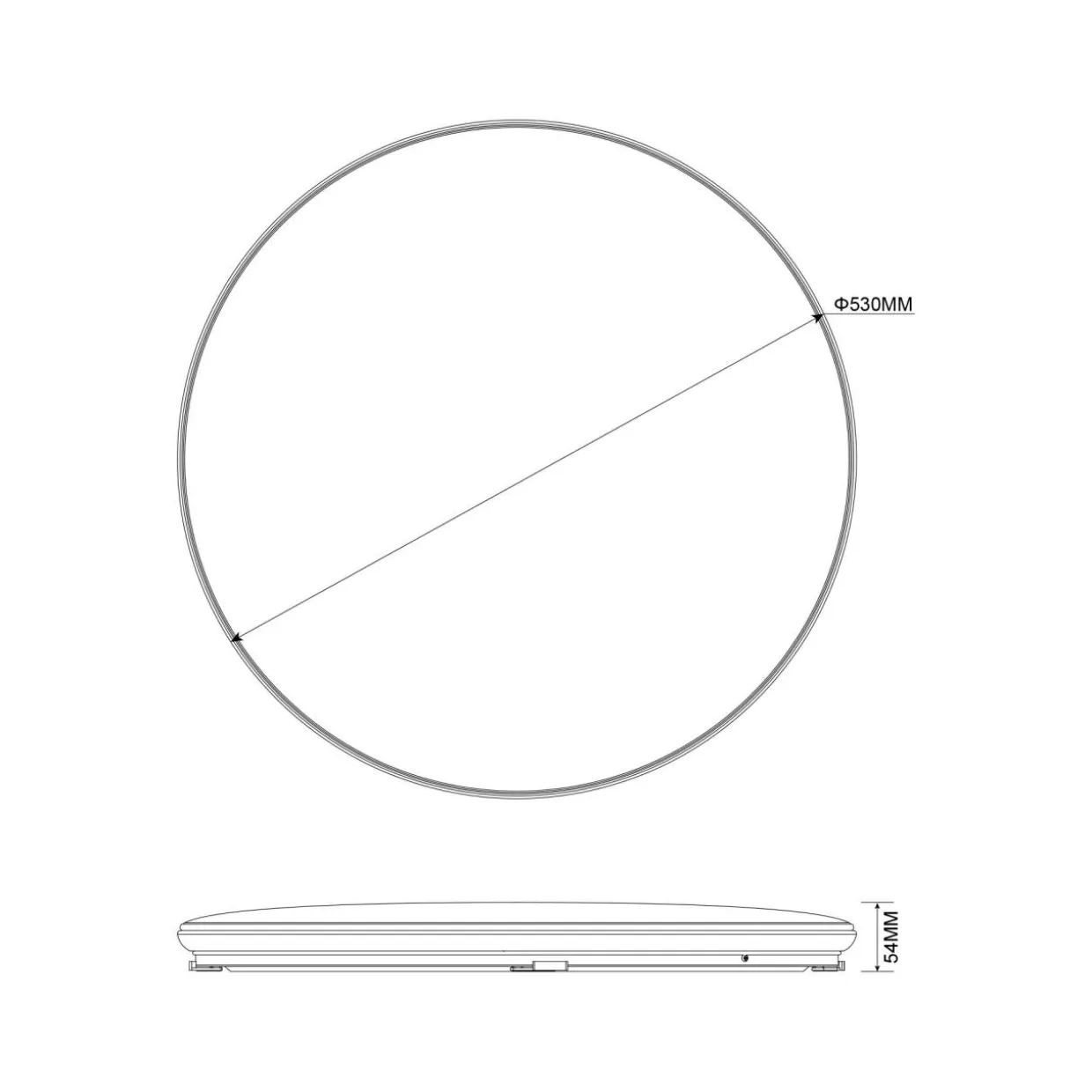 Plafon okrągły LED 50W złoty OMAR 53 cm
