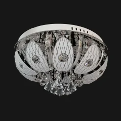 Plafoniera glamour LED chrom fi 60 cm z pilotem