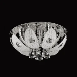 Plafoniera glamour LED chrom fi 40 cm z pilotem